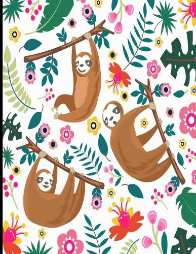 Abigail: White Sloth Notebook, 366 Pages College Ruled Sloth Notebook, Cute Sloth Cover Note Pad