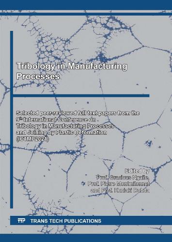 Tribology in Manufacturing Processes