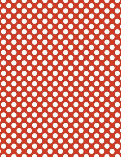 Polka Dots - Red 101 - Lined Notebook With Margins 8.5x11