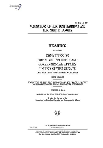Nominations of Hon. Tony Hammond and Hon. Nanci E. Langley