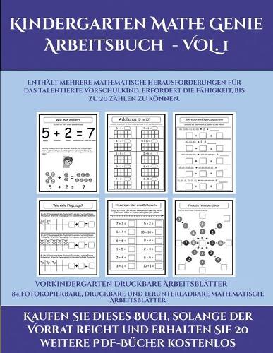 Vorkindergarten Druckbare Arbeitsblätter (Kindergarten Mathe Genie Arbeitsbuch - VOL. 1): Dieses Buch enthält 78 extra große Bilder mit dicken Linien, um eine fehlerfreie Farbgebung zu fördern, um das Selbstvertrauen zu stärken, Frustrati(28 Vorkindergarten Druckbare Arbeitsblätter)