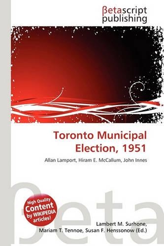 Toronto Municipal Election, 1951