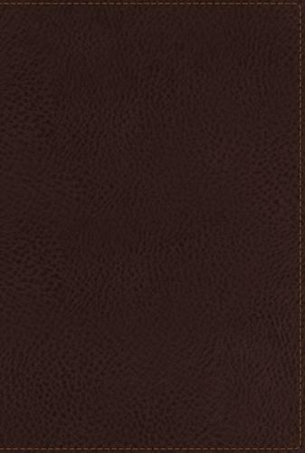 NKJV, End-of-Verse Reference Bible, Giant Print, Personal Size, Leathersoft, Brown, Indexed, Red Letter Edition