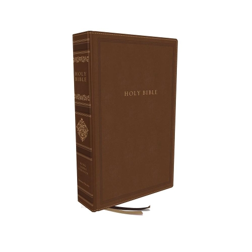 KJV, Personal Size Reference Bible, Sovereign Collection, Leathersoft, Brown, Red Letter, Thumb Indexed, Comfort Print
