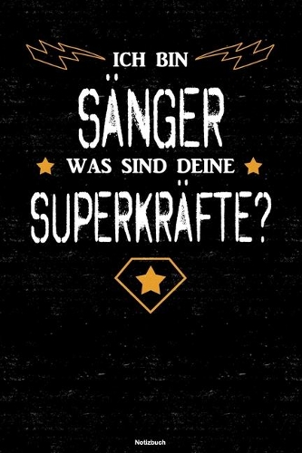 Ich bin Sänger was sind deine Superkräfte? Notizbuch