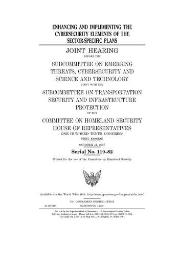 Enhancing and implementing the cybersecurity elements of the sector-specific plans