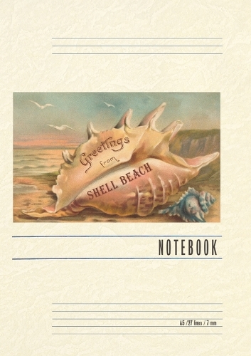 Vintage Lined Notebook Greetings from Shell Beach