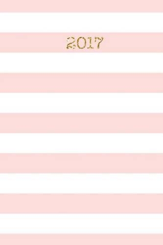 2017 Journal Blush Pink White Stripes
