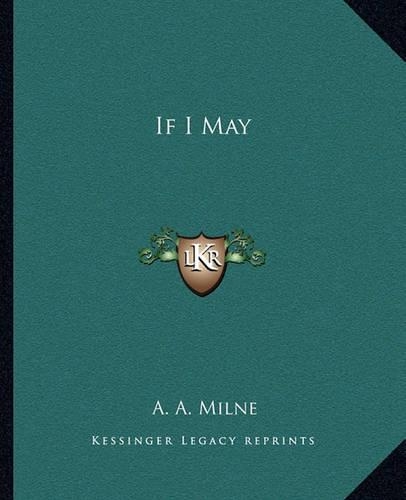 If I May: (English)