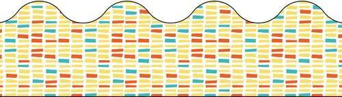 Yellow Brick Scalloped Bulletin Board Borders