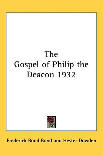 The Gospel of Philip the Deacon 1932