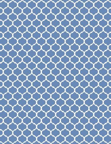 Moroccan Trellis - Blue-Gray 101 - Lined Notebook With Margins 8.5x11