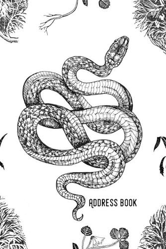 Address Book: Black & White - Phone & contact book -All contacts at a glance - 120 pages in alphabetical order / size 6x9 (A5)