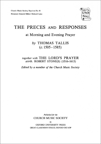 Preces and Responses: (Church Music Society publications)