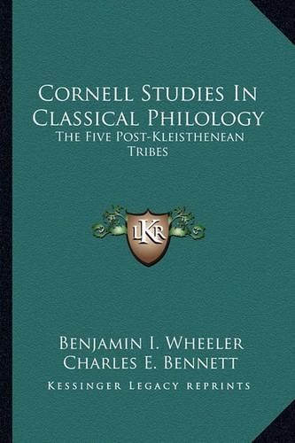 Cornell Studies In Classical Philology
