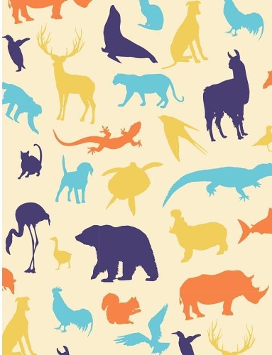 Animal Patterns: Wildlife Animal Wide Ruled Composition Book