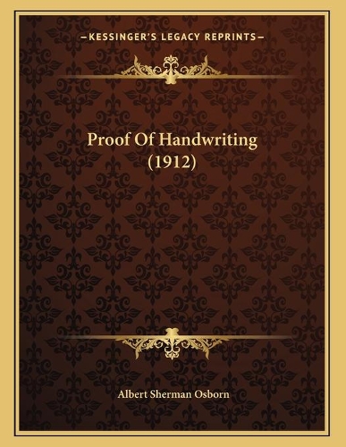 Proof Of Handwriting (1912)