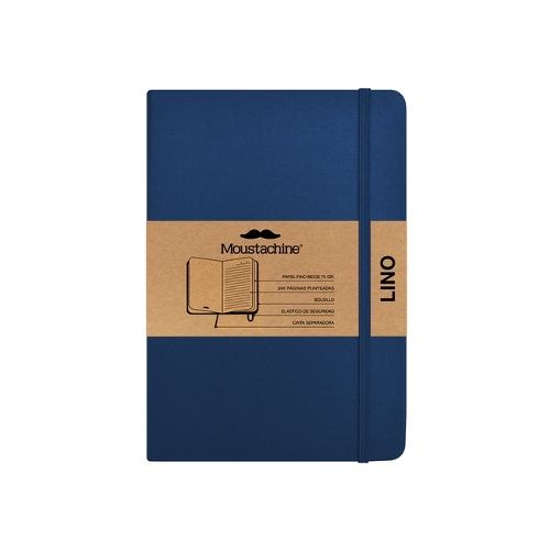 Moustachine Classic Linen Hardcover Dark Blue Lined Large: (Moustachine Classic)