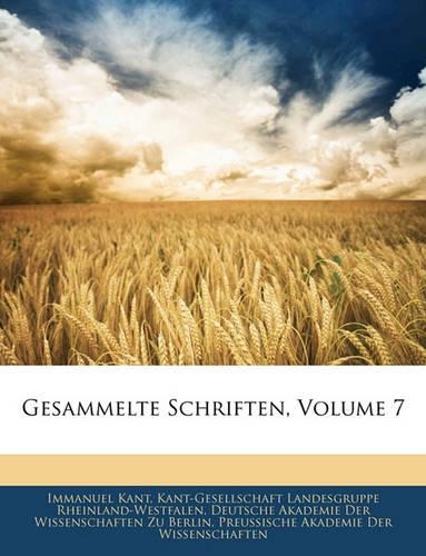 Gesammelte Schriften, Volume 7