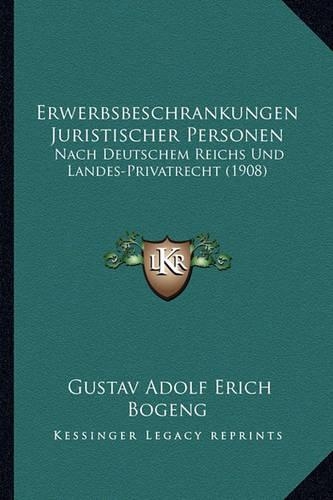 Erwerbsbeschrankungen Juristischer Personen