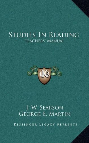 Studies in Reading: Teachers' Manual