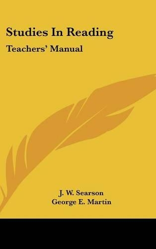 Studies In Reading: Teachers' Manual