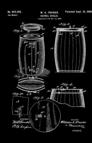 Wine Tasting Note Journal: Wine Barrell Patent Record Keeping Notebook Organizer - Diary Tracker Log Book for Wine Lovers - 120 Wine Review Pages