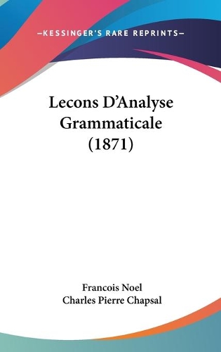Lecons D'Analyse Grammaticale (1871)