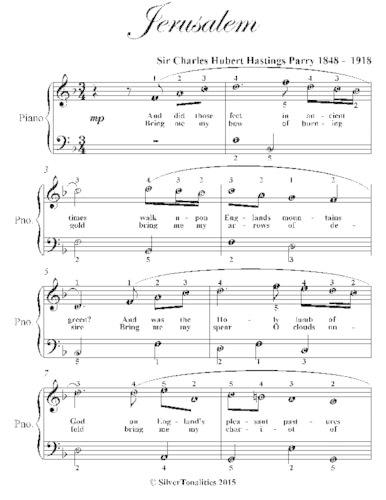 Jerusalem Easiest Piano Sheet Music