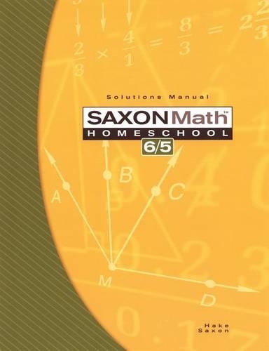 Saxon Math Homeschool 6/5