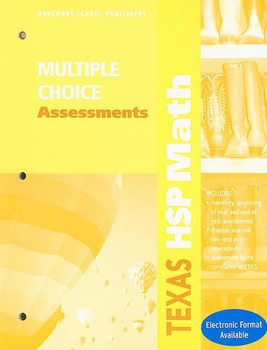 Texas HSP Math Multiple Choice Assessments, Grade 2