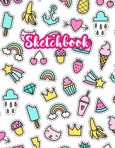 Sketchbook: Cute Drawing Note Pad and Sketch Book for Kids, Girls and Adult - Large 8.5 x 11 Matte Cover with White Interior (Perfect for Sketching, Coloring, W