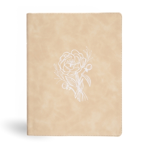 CSB Illustrator's Notetaking Bible, Large Print Edition, Cream Leathertouch: (Notetaking Bible)