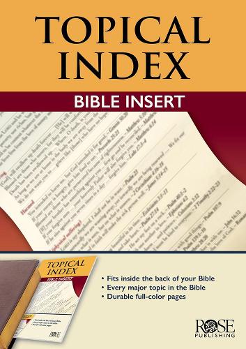 Topical Bible Index: Bible Insert