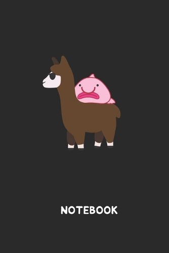 Notebook: A5 Notebook - Funny Blobfish Riding Llama Gift