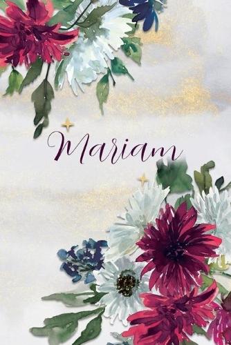 Mariam: Personalized Journal Gift Idea for Women (Burgundy and White Mums)