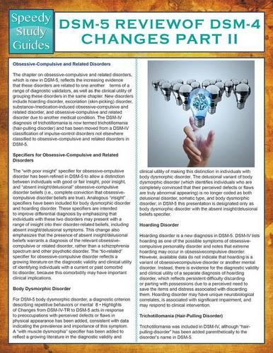DSM-5 Review of DSM-4 Changes Part II (Speedy Study Guides)