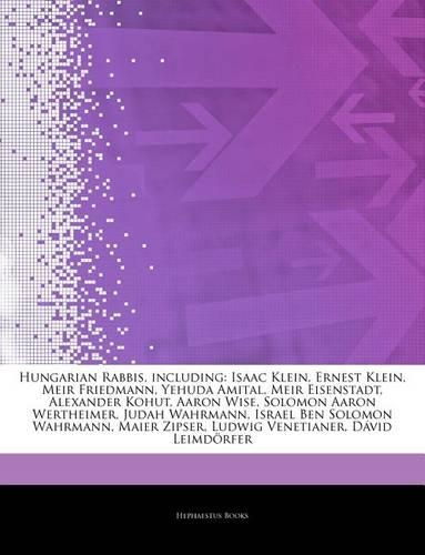 Articles on Hungarian Rabbis, Including