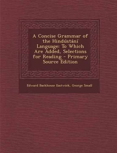 A Concise Grammar of the Hindustani Language