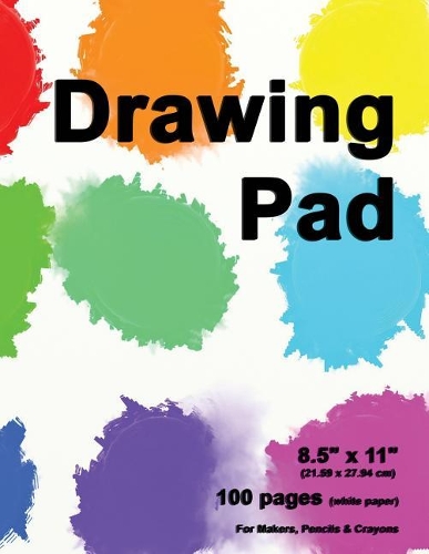 Drawing Pad: 8.5" X 11", Personalized Drawing Sketchbook, 100 pages, Durable Soft Cover, Paint Splash-[Professional Binding]
