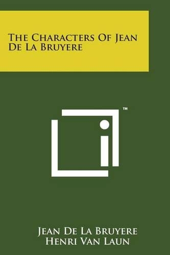 The Characters of Jean de la Bruyere