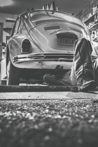 Boho Classic Car Portable Notebook