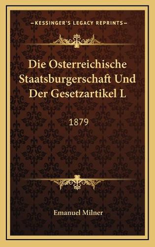 Die Osterreichische Staatsburgerschaft Und Der Gesetzartikel L
