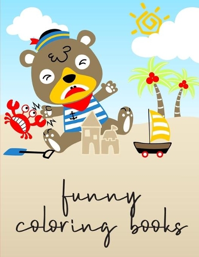 Funny Coloring Books: Easy and Funny Animal Images(4 Animals Activities)