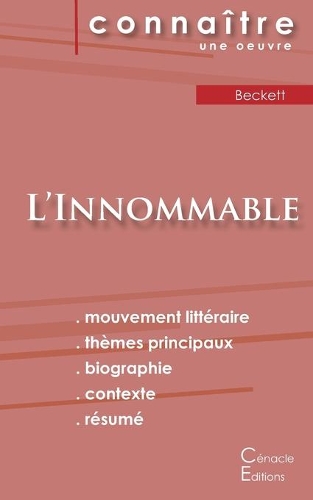 Fiche de lecture L'Innommable de Samuel Beckett (Analyse littéraire de référence et résumé complet)