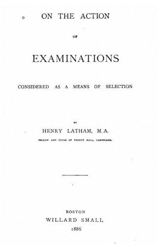 On the action of examinations considered as a means of selection