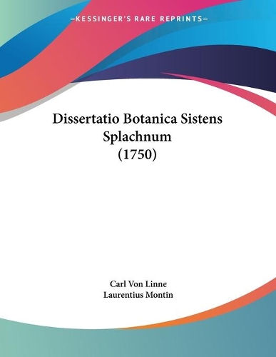 Dissertatio Botanica Sistens Splachnum (1750)