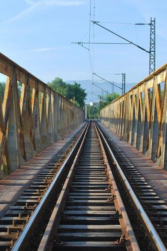 Steel Railroad Train Bridge in Europe Journal