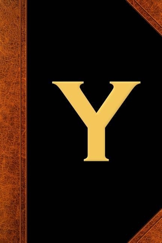 Monogram Y Personalized Journal Custom Monogram Gift Idea Letter Y Vintage Style