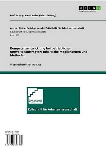 Kompetenzentwicklung Bei Betrieblichen Umweltbeauftragten